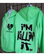 I'm Killin It Zip Hoodie - Neon Green